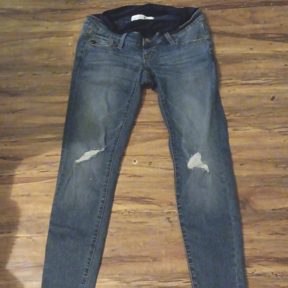 MATERNITY KANCAN Women's Distressed Skinny Jeans - Picture 1 of 3